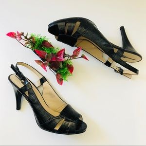 FINAL DROP Sam&Libby Lasky embossed slingback pump